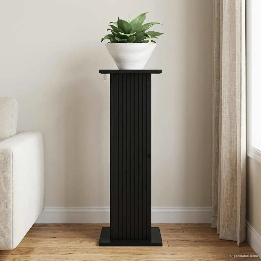 Support de Plante Noir 30,5 x 30 x 80,5 cm Bois d'ingénierie - 4
