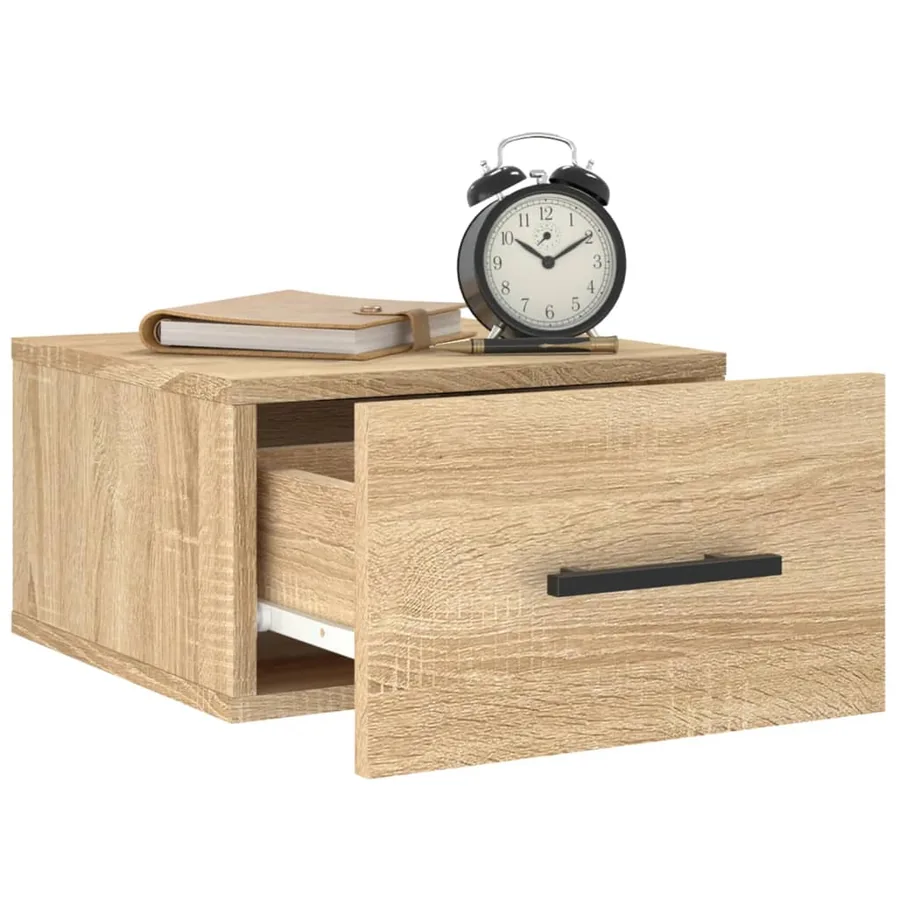 Tables de chevet murales 2 pcs chêne sonoma 35x35x20 cm - 11