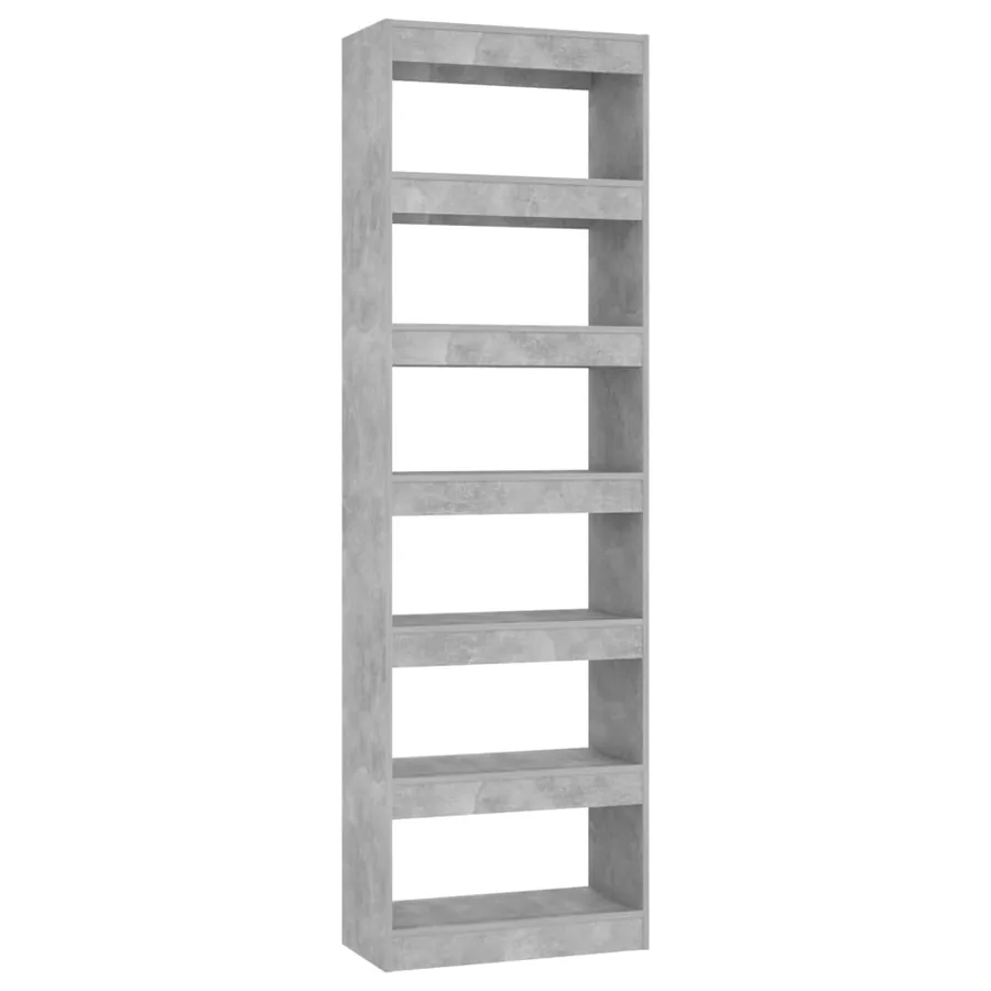 Bibliothèque/Séparateur de pièce Gris béton 60x30x198 cm - 2