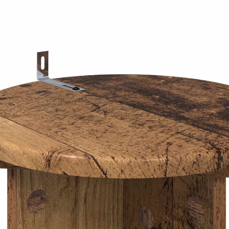 Support de Plante 2 pcs Bois ancien 29,5 x 29,5 x 60 cm - 9