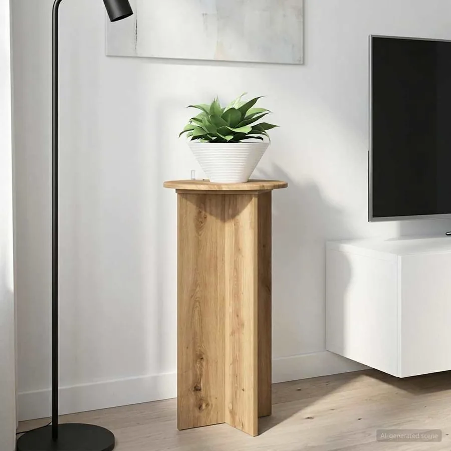 Support de Plante 2 pc Chêne artisanal 40 x 40 x 80 cm
