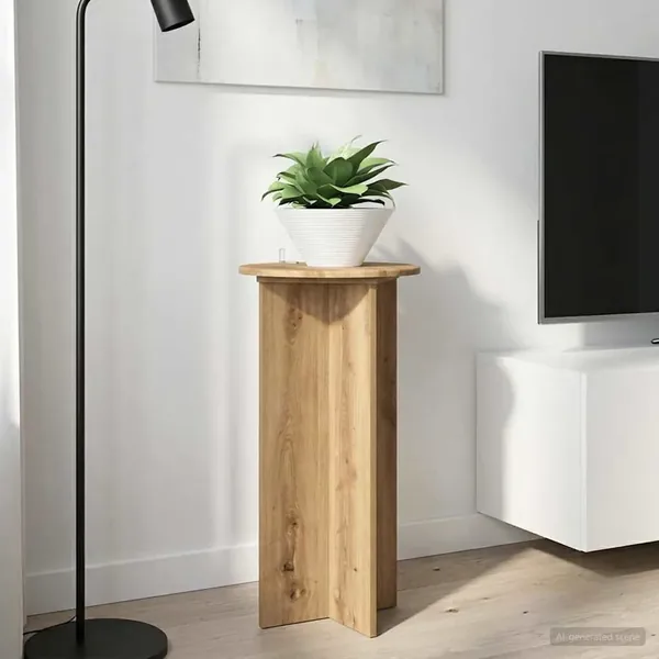 Support de Plante 2 pc Chêne artisanal 40 x 40 x 80 cm