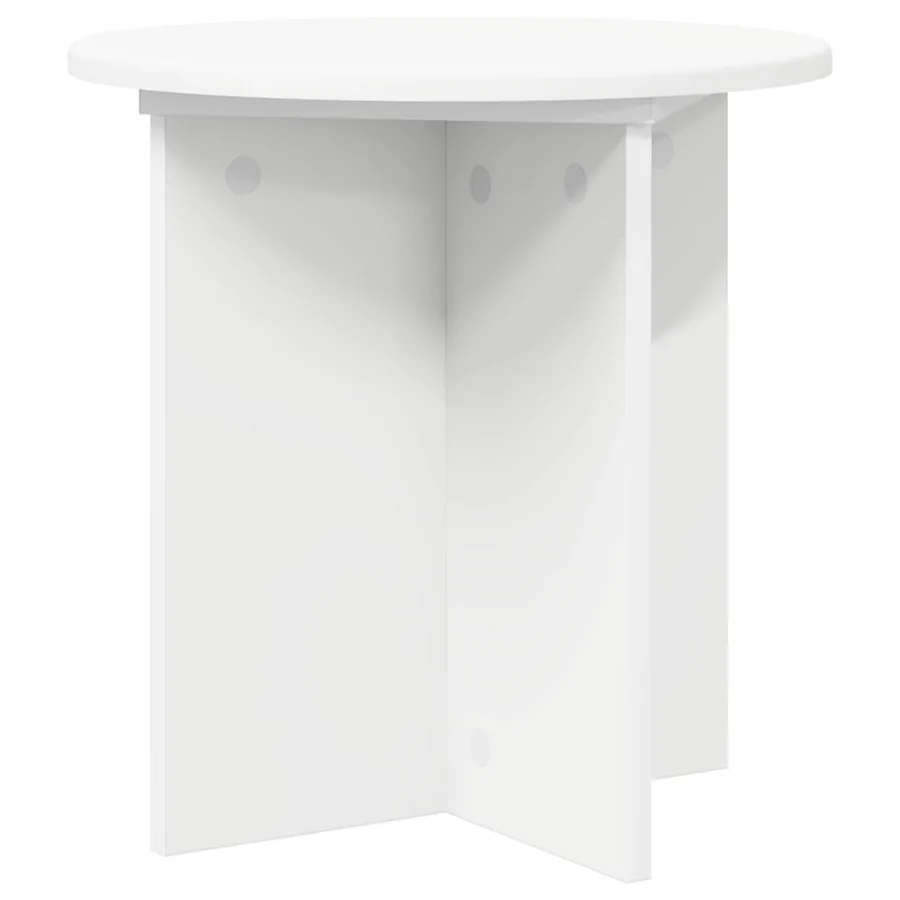 Support de Plante 2 pcs Blanc Ø40 x 40 cm Bois d'ingénierie - 5