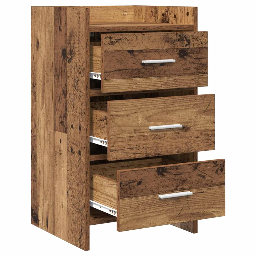 Tables de chevet Bois ancien 40 x 36 x 70 cm Bois d'ingénierie - 3
