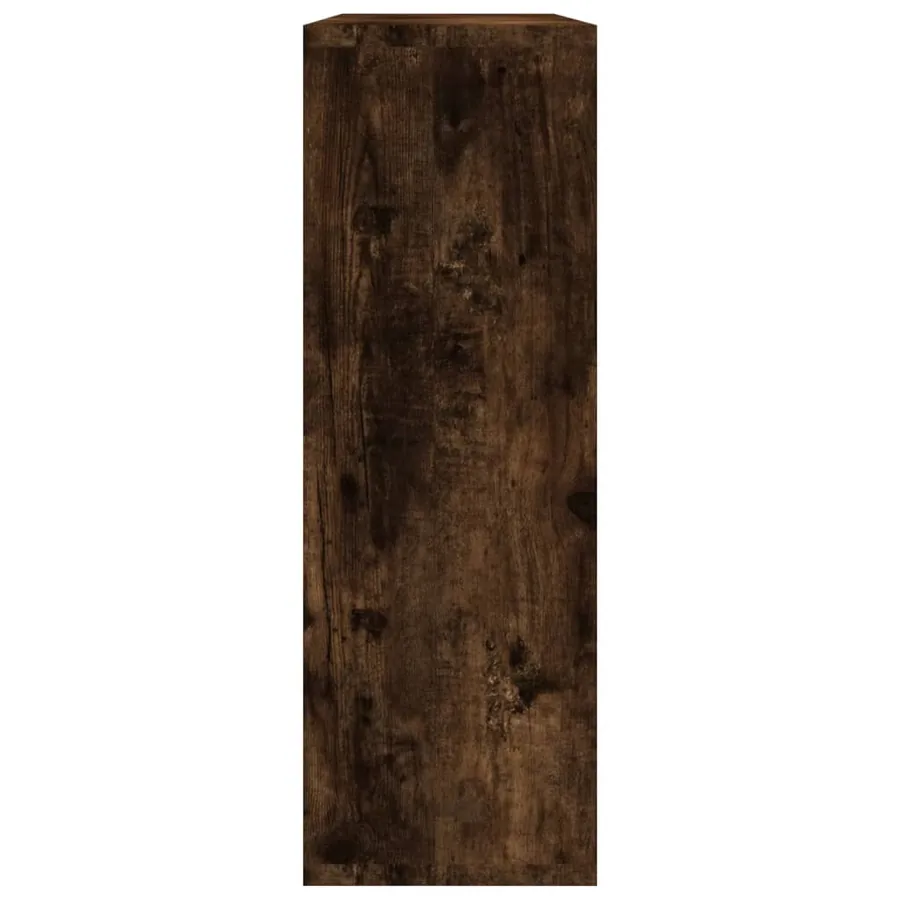 Étagère murale chêne fumé 104x20x58,5 cm bois d'ingénierie - 4
