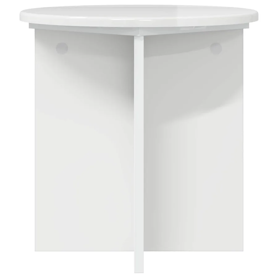 Support de Plante 2 pcs Blanc brillant 40 x 40 x 40 cm - 6