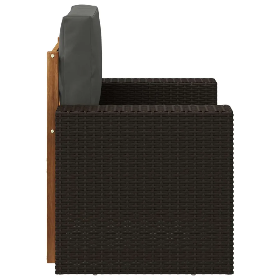 Sofa de milieu extérieur Bois d'Acacia Massif Naturel - 4
