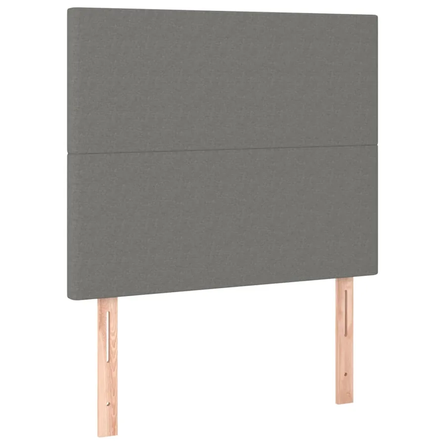 Sommier à lattes de lit avec matelas Gris foncé 100x200cm Tissu - 5