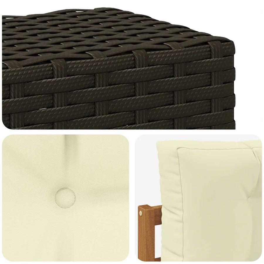 Sofa de milieu extérieur Bois d'Acacia Massif Naturel - 6