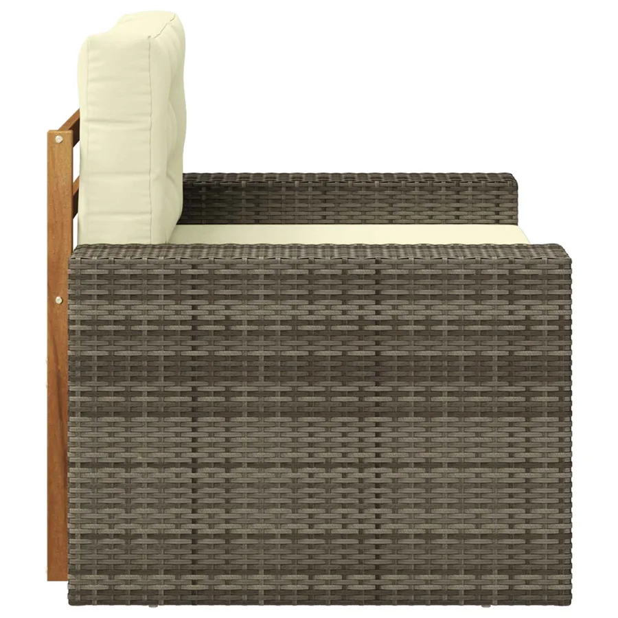 Sofa de milieu extérieur Bois d'Acacia Massif Naturel - 4