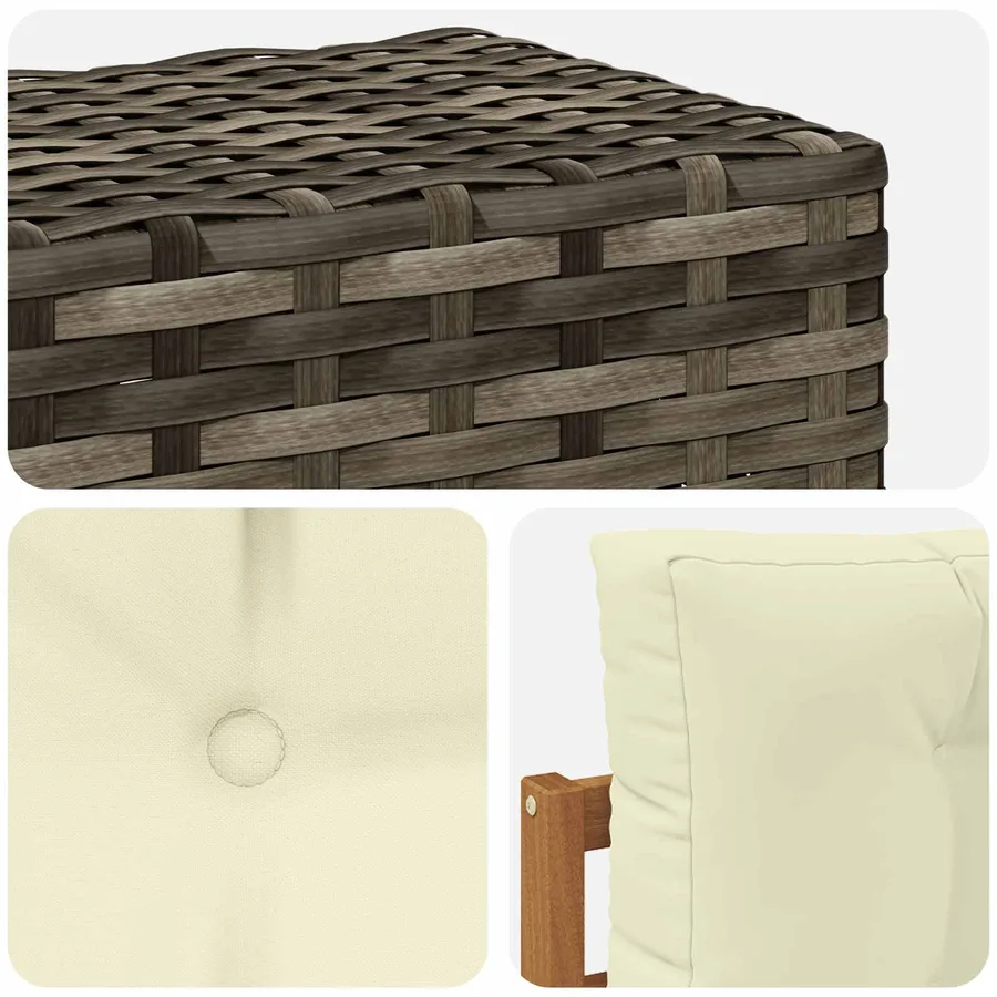 Sofa de milieu extérieur Bois d'Acacia Massif Naturel - 6