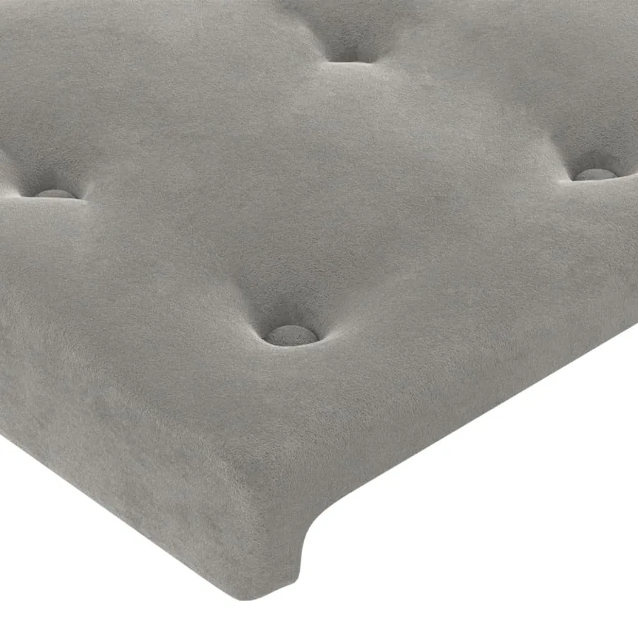Sommier à lattes de lit avec matelas LED Gris clair 100x200 cm - 8