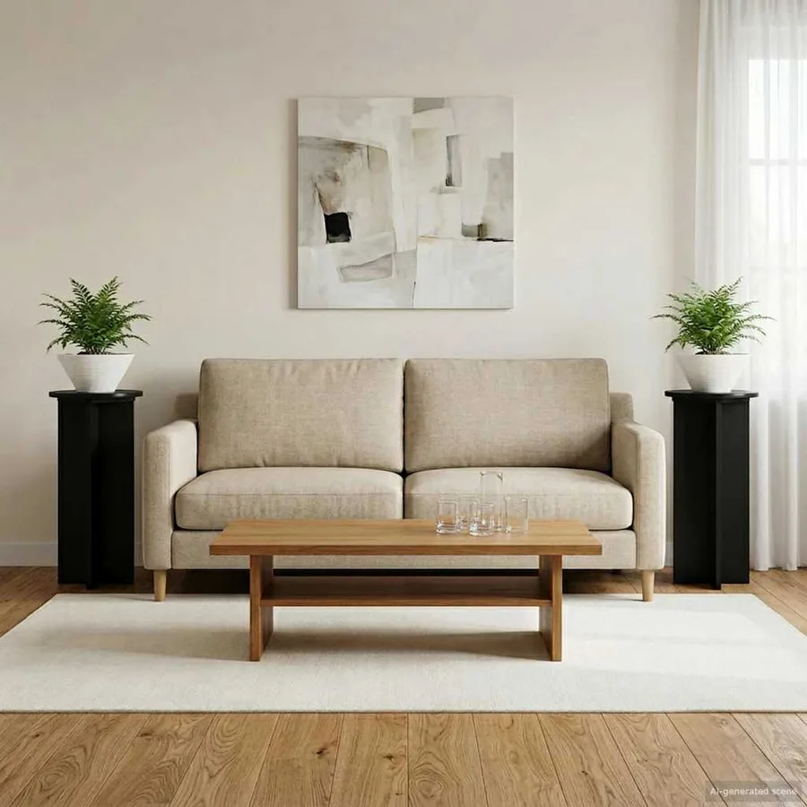 Support de Plante 2 pcs Noir 29,5 x 29,5 x 60 cm - 4