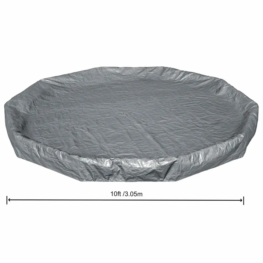 Bestway Couverture de piscine 1 Ø3,05 m Rond Polyester Gris for - 6