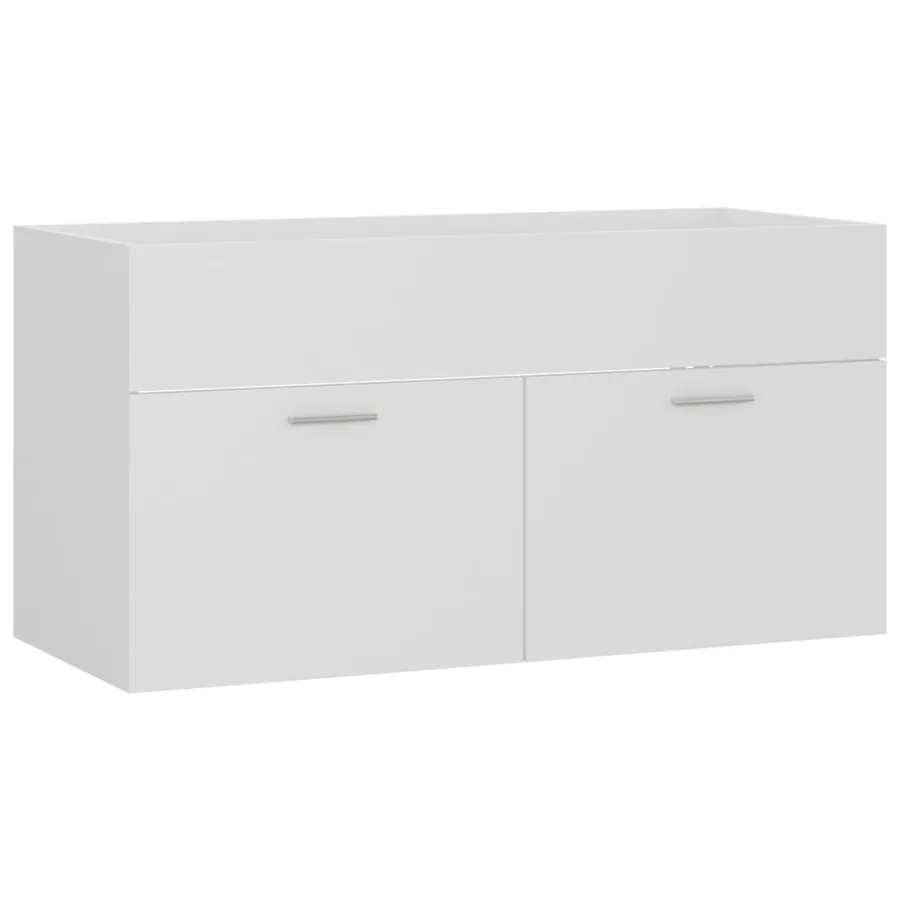 Ensemble de meubles de salle de bain Blanc Aggloméré - 12