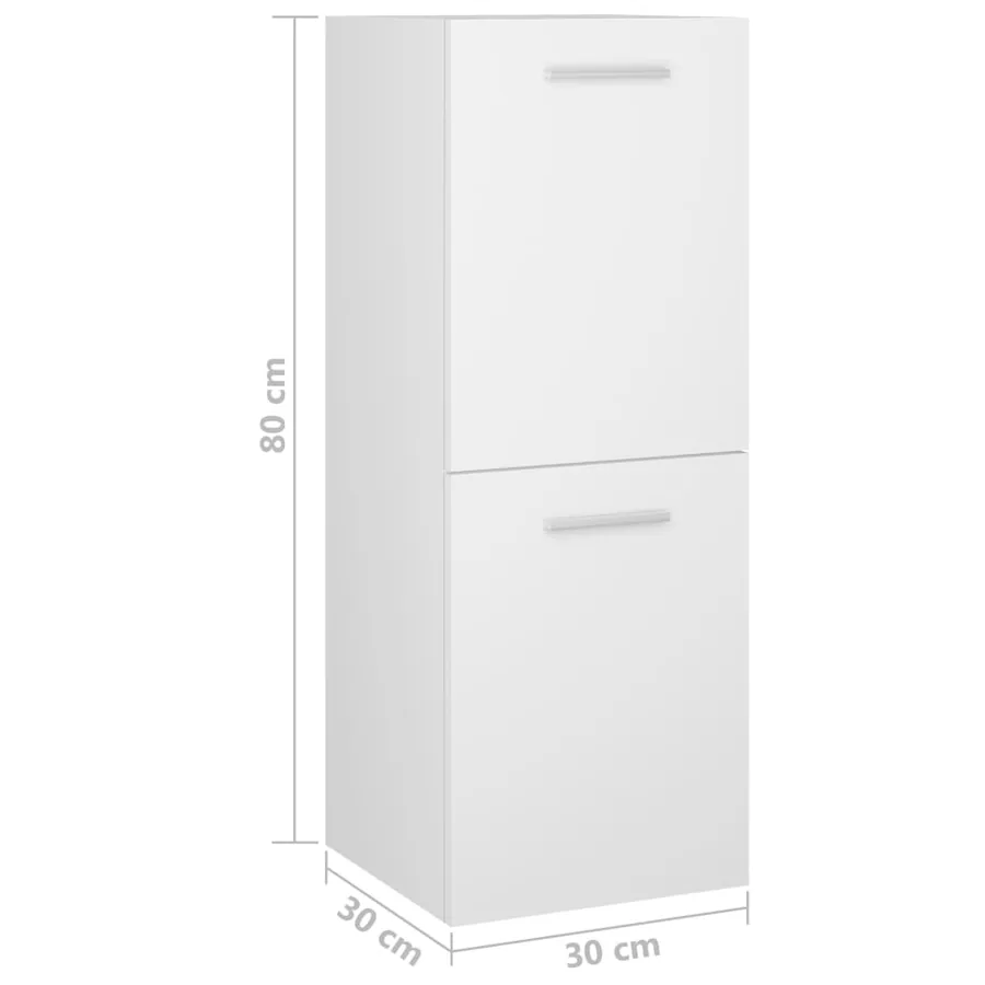 Ensemble de meubles de salle de bain Blanc Aggloméré - 16