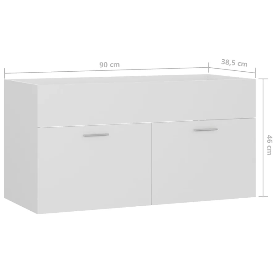 Ensemble de meubles de salle de bain Blanc Aggloméré - 20