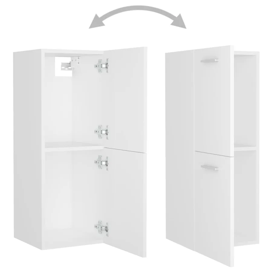 Ensemble de meubles de salle de bain Blanc Aggloméré - 6