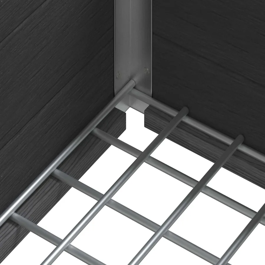 Jardinière surélevée Gris 50 x 30 x 42 cm WPC et Aluminium - 7