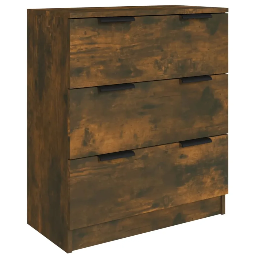 Buffets 3 pcs Chêne fumé Bois d'ingénierie - 4