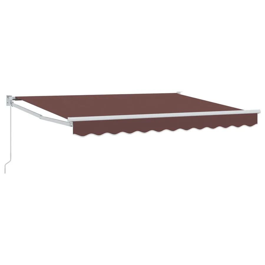 Auvent rétractable Marron 3 x 2 m 100% Polyester et Aluminium - 2
