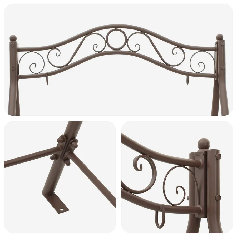 Cadre de balançoire Marron ancien 113 x 121,5 x 168 cm Acier - 6