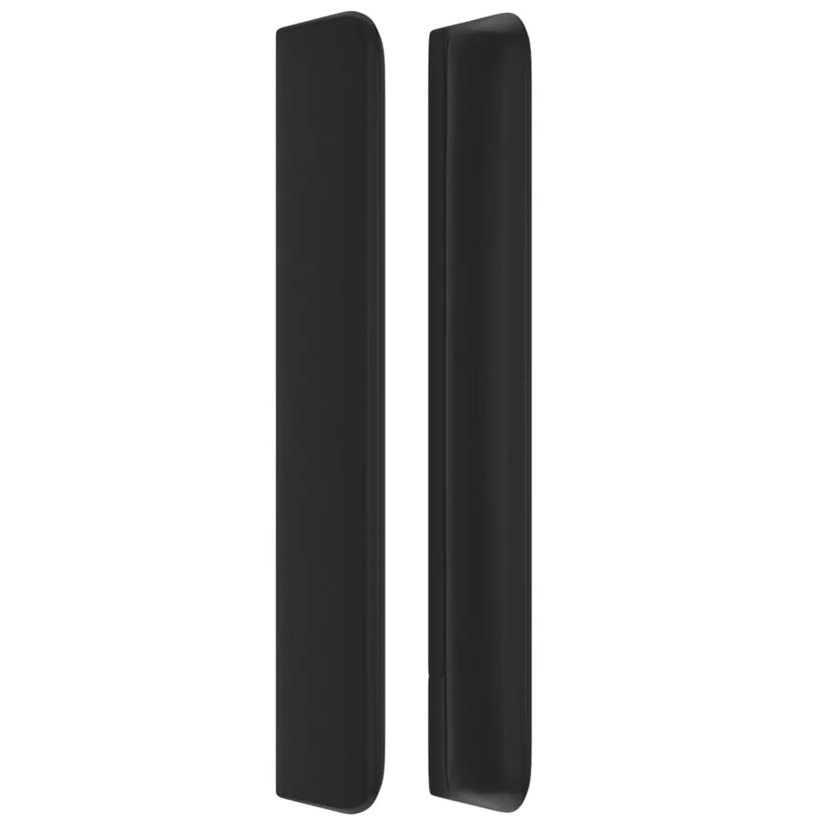 Tête de lit avec oreilles Noir 203x16x118/128 cm Similicuir - 4