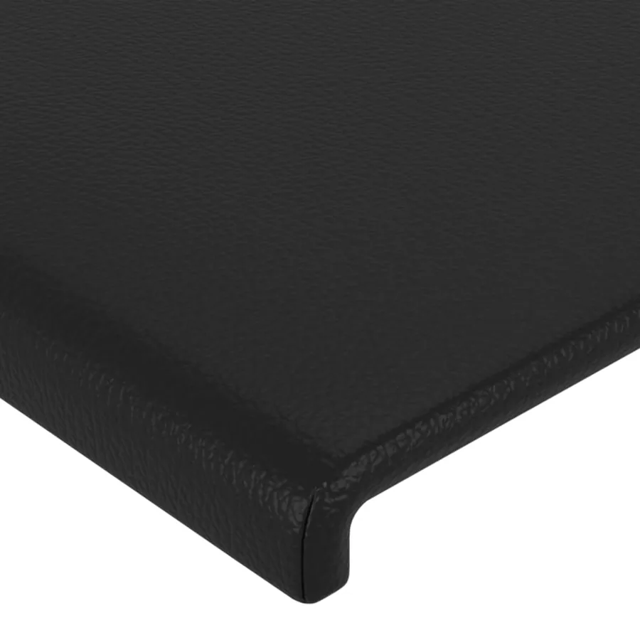 Tête de lit à LED Noir 203x16x118/128 cm Similicuir - 5