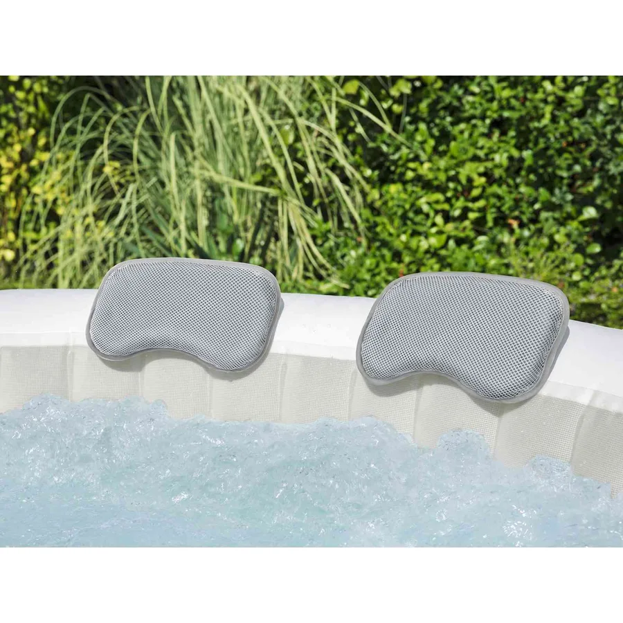 Bestway Coussin de bain spa 2 pcs Gris 23 x 13 x 5 cm Acier et PVC - 3