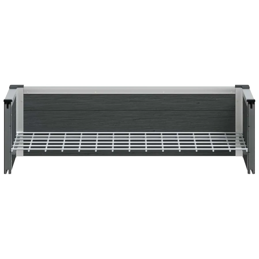 Jardinière surélevée Gris 75 x 30 x 22 cm WPC et Aluminium - 8