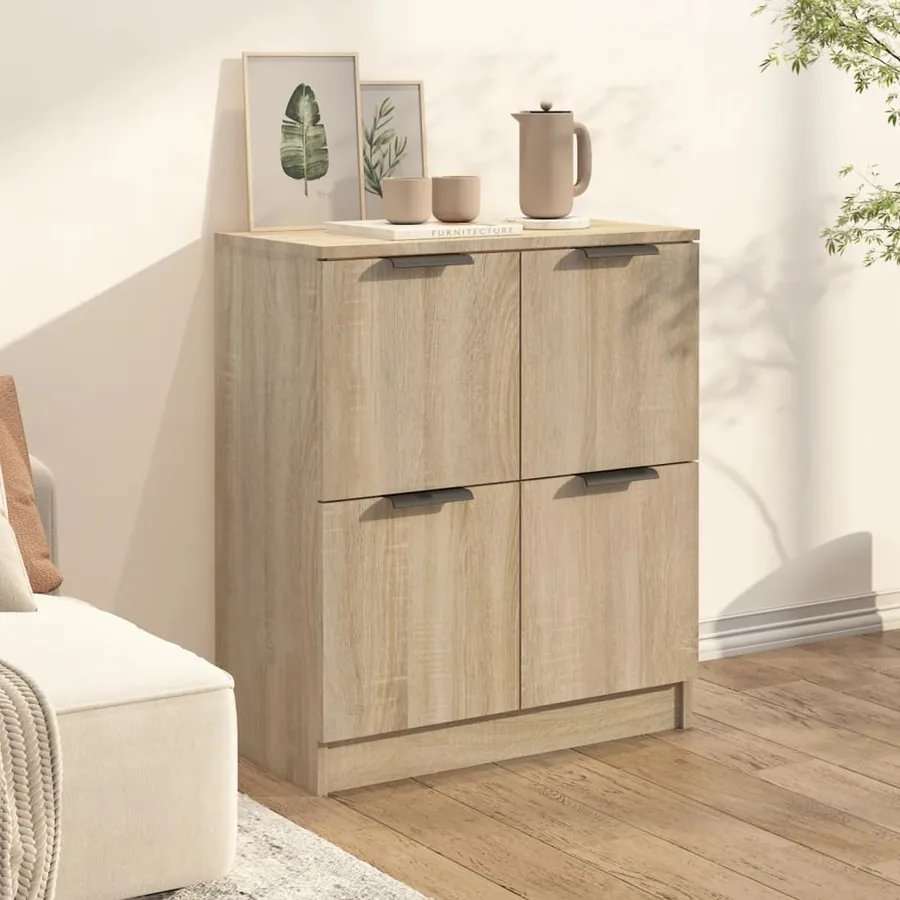 Buffet Chêne sonoma 60x30x70 cm Bois d'ingénierie - 3