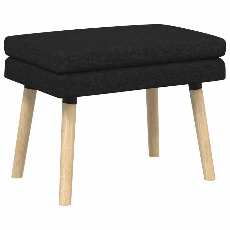 Banc à double couche Noir 60 x 40 x 46 cm Tissu - 2