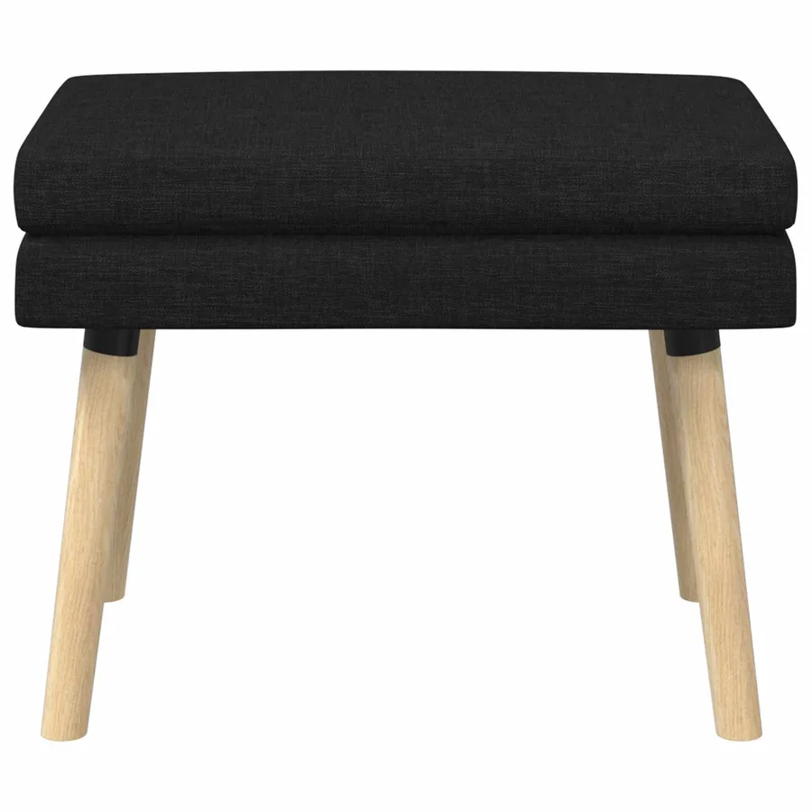 Banc à double couche Noir 60 x 40 x 46 cm Tissu - 5