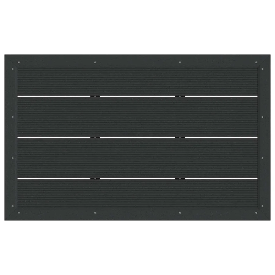 Plaque de base de douche Noir 101 x 63 x 5,5 cm WPC - 2