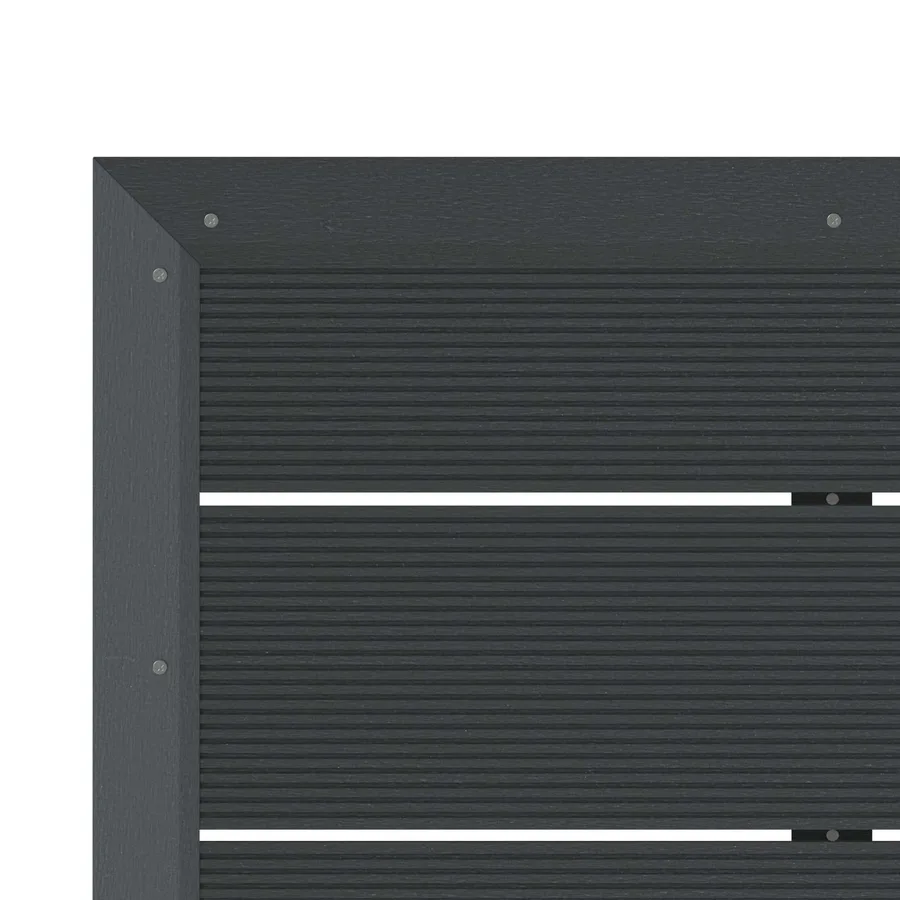 Plaque de base de douche Noir 101 x 63 x 5,5 cm WPC - 3