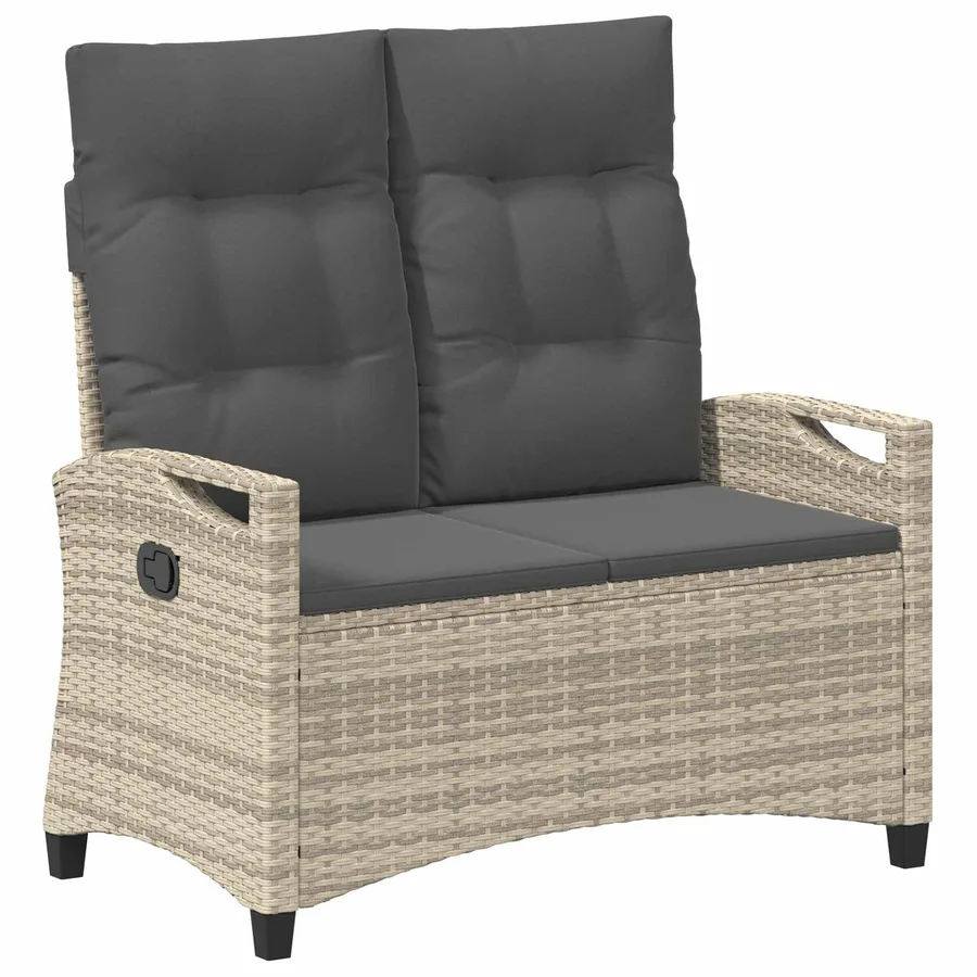 Banc de jardin avec oreiller 105 x 60 x 112 cm acier - 2