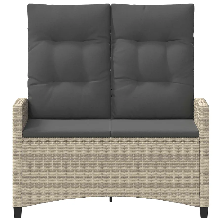 Banc de jardin avec oreiller 105 x 60 x 112 cm acier - 4