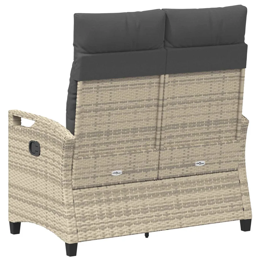 Banc de jardin avec oreiller 105 x 60 x 112 cm acier - 6