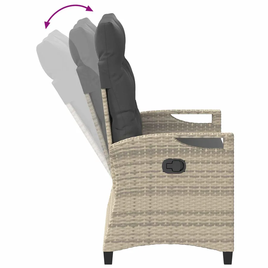 Banc de jardin avec oreiller 105 x 60 x 112 cm acier - 9