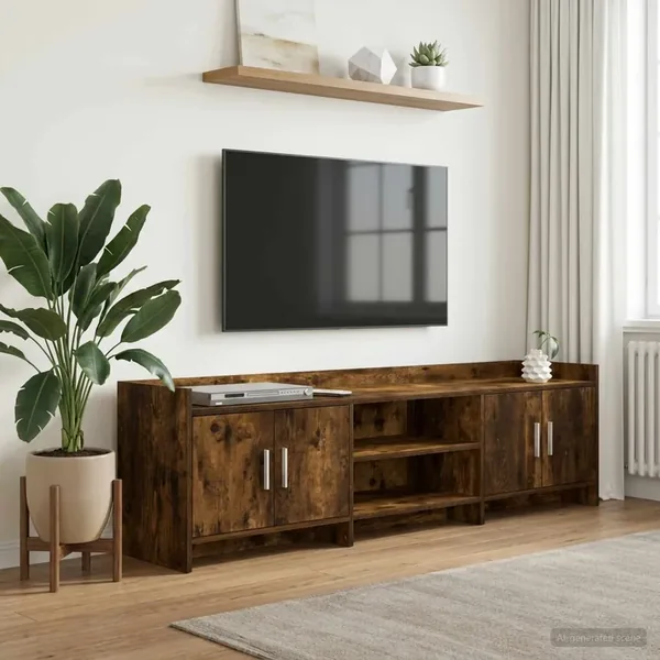 Meuble TV 168 x 33 x 47 cm Chêne fumé Bois d'ingénierie