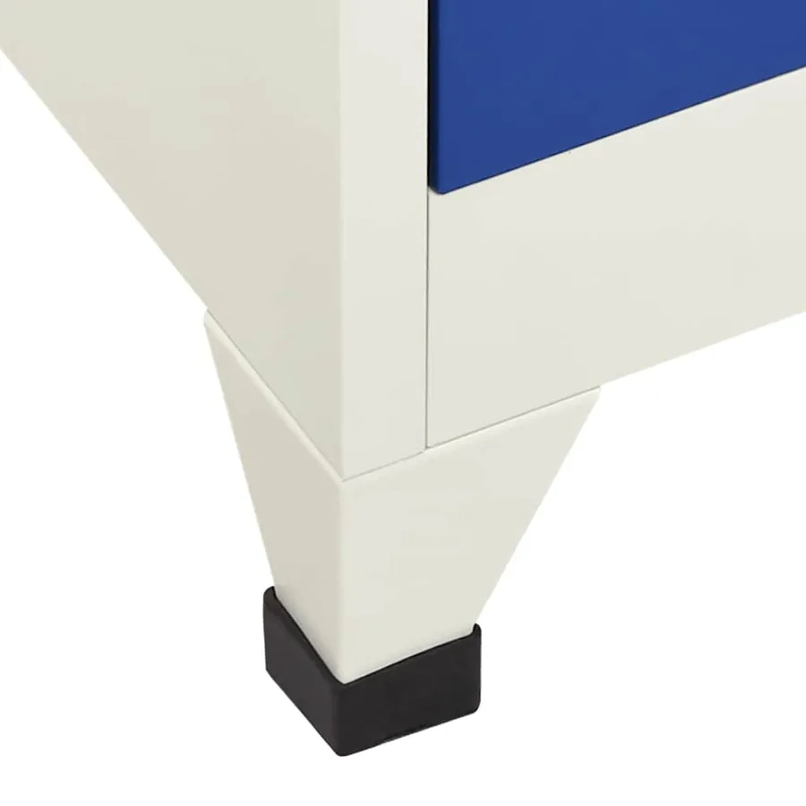 Armoire à casiers Gris et bleu 90x45x180 cm Acier - 6