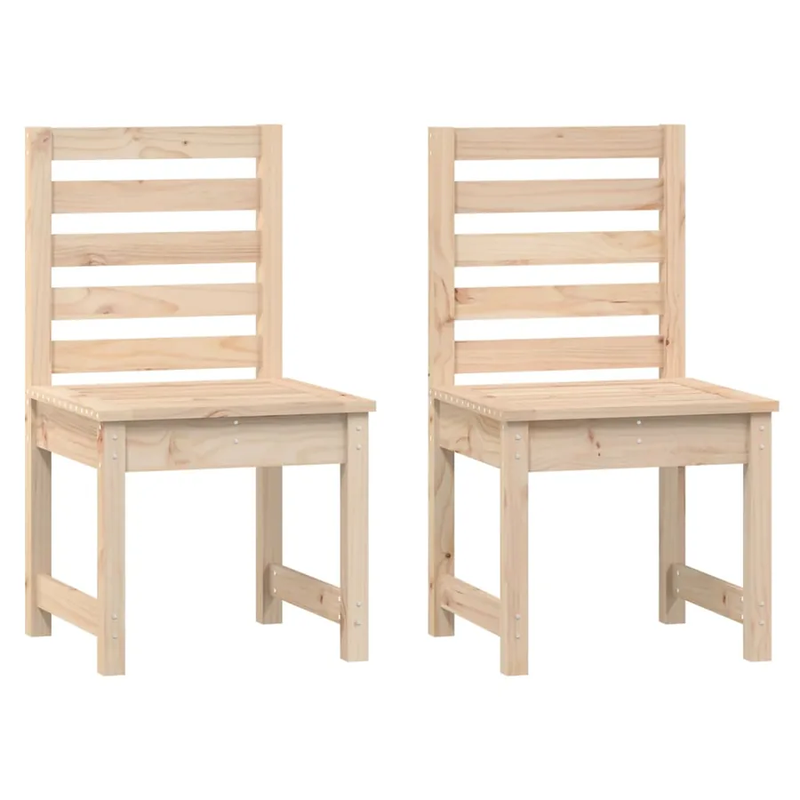 Chaises de jardin lot de 2 50x48x91,5 cm bois massif de pin - 2