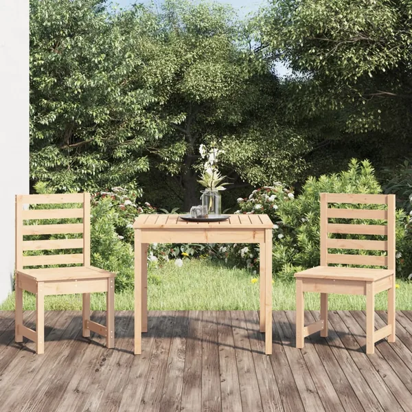 Ensemble de bistrot de jardin 3 pcs bois de pin massif