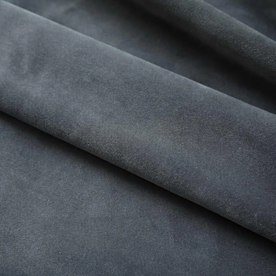 Rideaux occultants et crochet 2pcs Velours Anthracite 140x225cm - 3