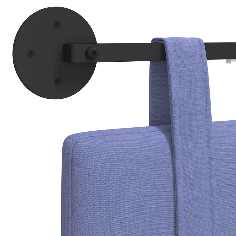 Tête de lit suspendue Avec lumière LED Bleu denim Tissu - 10