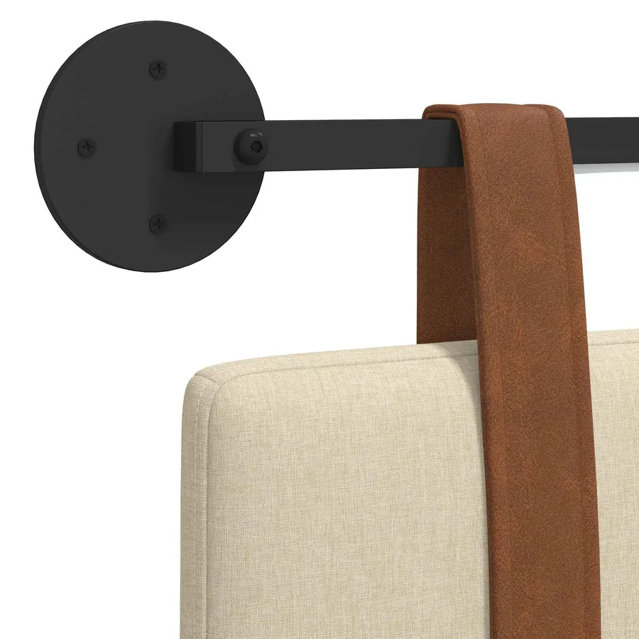 Tête de lit suspendue Avec lumière LED Crème PU antique - 8