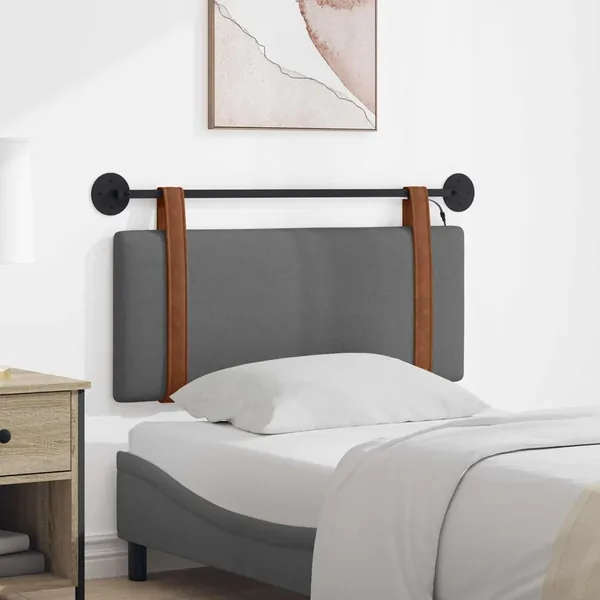 Tête de lit suspendue Avec lumière LED Gris foncé PU antique