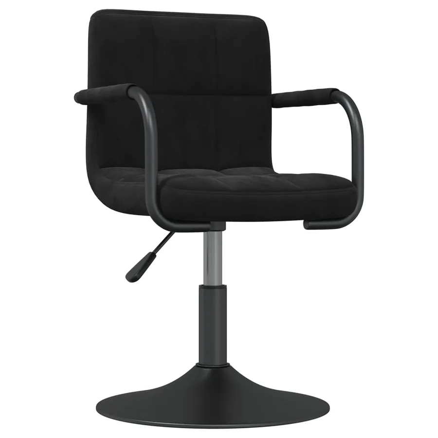 Chaises pivotantes à manger lot de 2 noir velours - 3