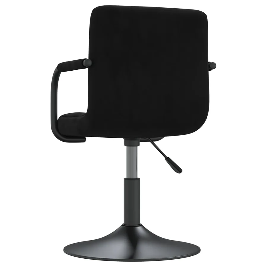 Chaises pivotantes à manger lot de 2 noir velours - 6