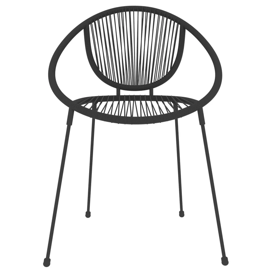 Ensemble à manger de jardin 5 pcs Noir - 4